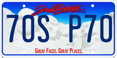 SD license plate 70SP70
