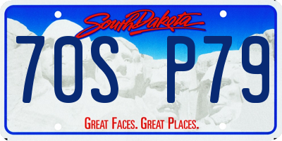 SD license plate 70SP79