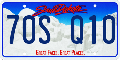 SD license plate 70SQ10