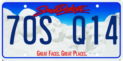 SD license plate 70SQ14