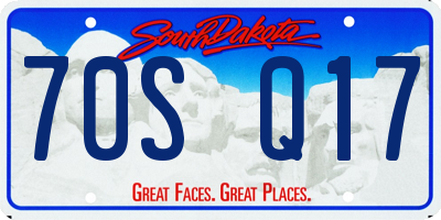 SD license plate 70SQ17