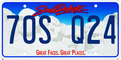 SD license plate 70SQ24
