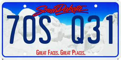 SD license plate 70SQ31