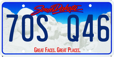 SD license plate 70SQ46
