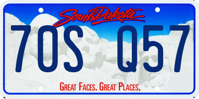 SD license plate 70SQ57