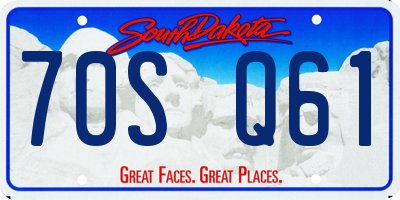 SD license plate 70SQ61