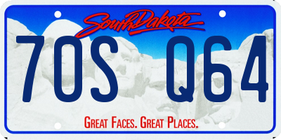 SD license plate 70SQ64