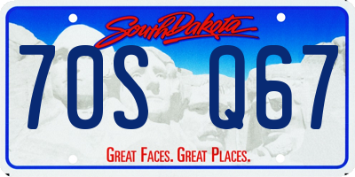 SD license plate 70SQ67