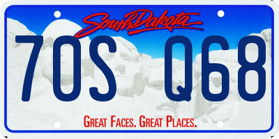 SD license plate 70SQ68