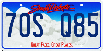 SD license plate 70SQ85