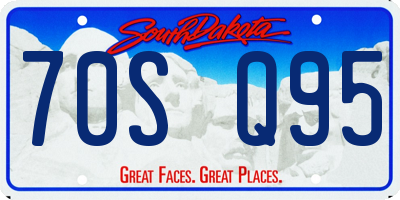 SD license plate 70SQ95