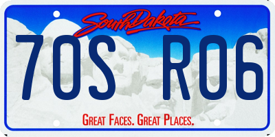SD license plate 70SR06