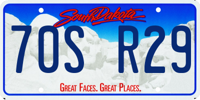 SD license plate 70SR29