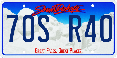SD license plate 70SR40