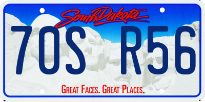 SD license plate 70SR56