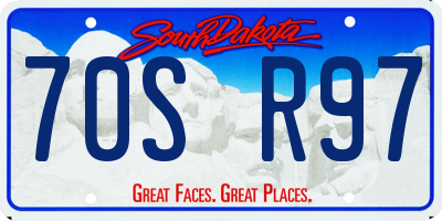 SD license plate 70SR97