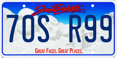 SD license plate 70SR99