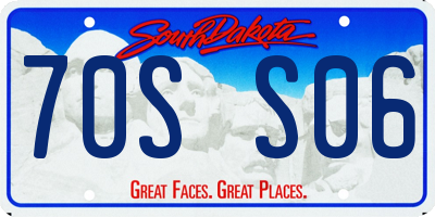 SD license plate 70SS06