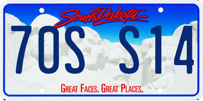 SD license plate 70SS14