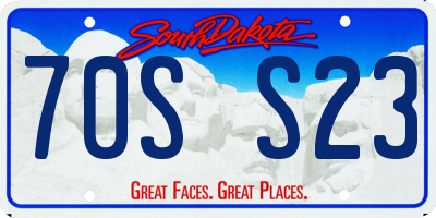 SD license plate 70SS23