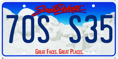 SD license plate 70SS35