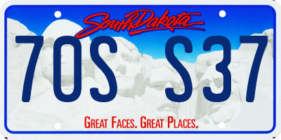 SD license plate 70SS37