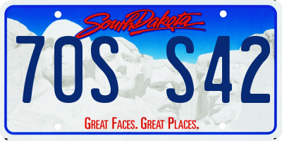 SD license plate 70SS42
