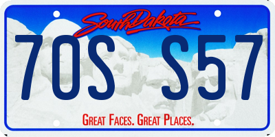 SD license plate 70SS57