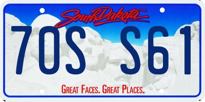 SD license plate 70SS61