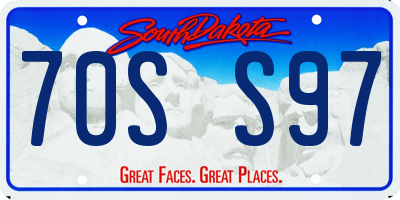 SD license plate 70SS97