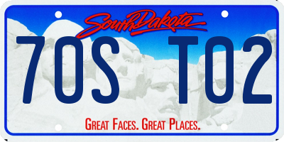 SD license plate 70ST02