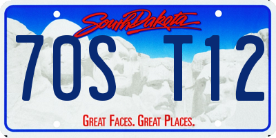 SD license plate 70ST12