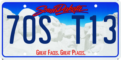 SD license plate 70ST13
