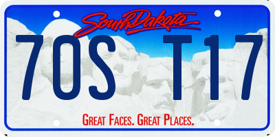 SD license plate 70ST17