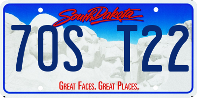 SD license plate 70ST22