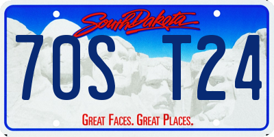 SD license plate 70ST24