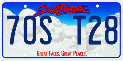 SD license plate 70ST28