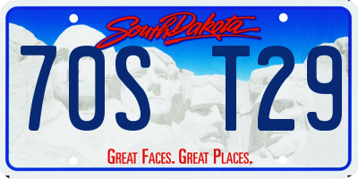 SD license plate 70ST29