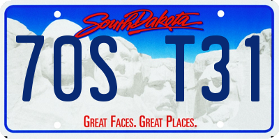 SD license plate 70ST31