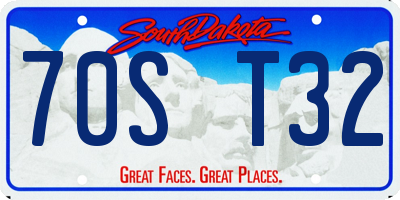 SD license plate 70ST32