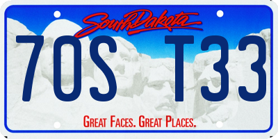 SD license plate 70ST33