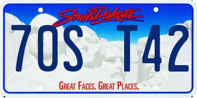 SD license plate 70ST42