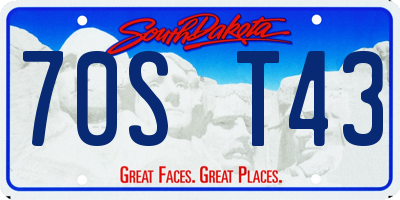 SD license plate 70ST43