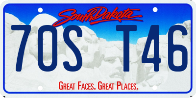 SD license plate 70ST46