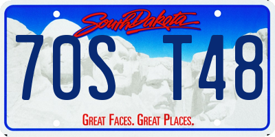 SD license plate 70ST48
