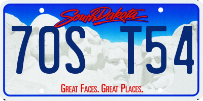 SD license plate 70ST54