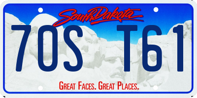 SD license plate 70ST61