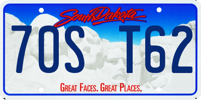 SD license plate 70ST62