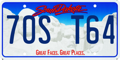 SD license plate 70ST64