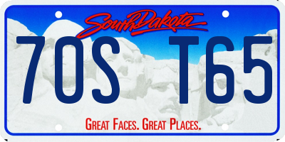 SD license plate 70ST65
